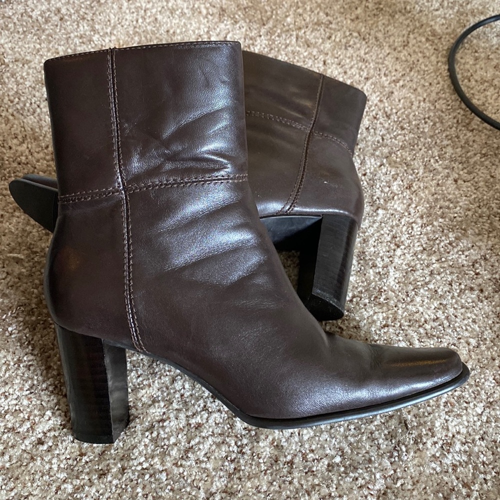 Dark brown ankle boots